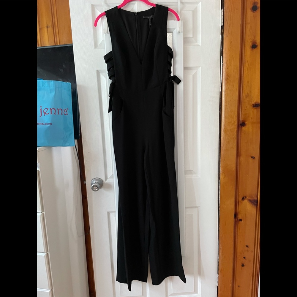 Black jumpsuit with sides that lace up